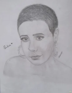 Réalisation d&rsquo;un portrait au crayon sur papier Canson